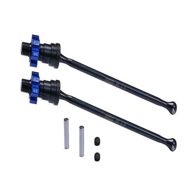 4140 Medium Carbon Steel Front Or Rear Driveshaft with 7075 Aluminum Alloy Hex for Traxxas 1:5 X Maxx 8S 77086-4 / X Maxx Ultimate 8S 77097-4/1:6 Sand Car 8S 109076-4 Upgrades - Blue