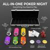 HEITOK Poker Chips Set with Denominations, 300pcs 11.5g Professional Numbered Chips with Aluminum Case Includes 5 Dice & 2 Decks of Pokers for Texas Hold'em view 2