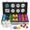 HEITOK 500 Piece Poker Chip Set - 11.5g Heavyweight Numbered Chips with Aluminum Case, Metal Dealer Button, 2 Decks Cards - Professional Casino Grade Texas Holdem Set for Adult Game Night view 1