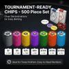 HEITOK 500 Piece Poker Chip Set - 11.5g Heavyweight Numbered Chips with Aluminum Case, Metal Dealer Button, 2 Decks Cards - Professional Casino Grade Texas Holdem Set for Adult Game Night view 3