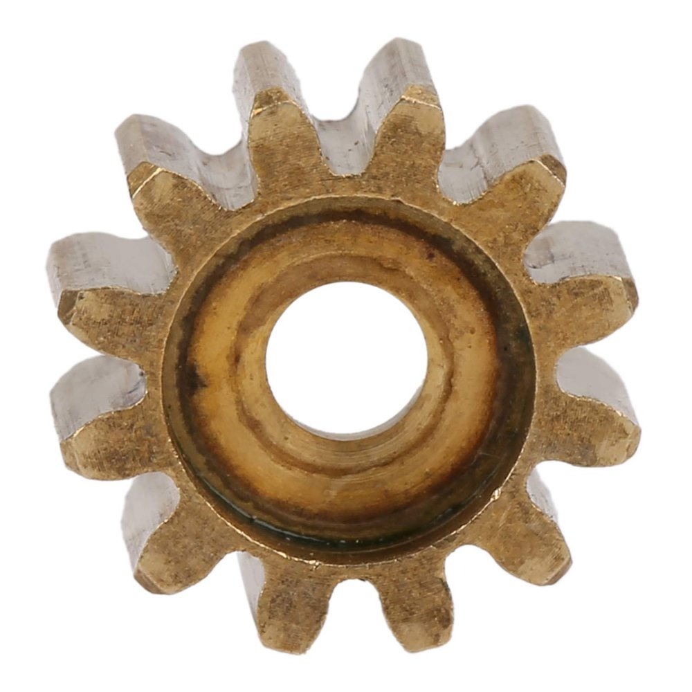 Brass Servo Gear 12 Tooth MOD 0.8 with 25T Spline Hardened Replacement Pinion Gear for Servo Repair and RC Model Accessories