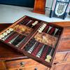 19" inch Backgammon Sets for Adults X Large Wooden Game Board World Map Handmade Game Sets and Checkers Gift idea for Dad, Husband, Birthdays view 4