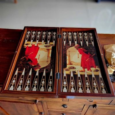 19"-inch Backgammon Sets for Adults X Large Wood Game Board Handmade Game Sets and Checkers - Gift idea for Dad, Husband, Birthday, Anniversary