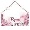 Personalized Pink Flower Floral Kids Room Door Sign Custom Name Boys Girls Bedroom Decor Wall Art Toddler Baby Nursery Wood Plaque view 3