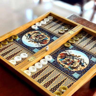 19" inch Backgammon Sets for Adults X Large Wooden Game Board Handmade Game Sets and Checkers - Gift idea for Dad, Husband, Birthdays, Anniversary