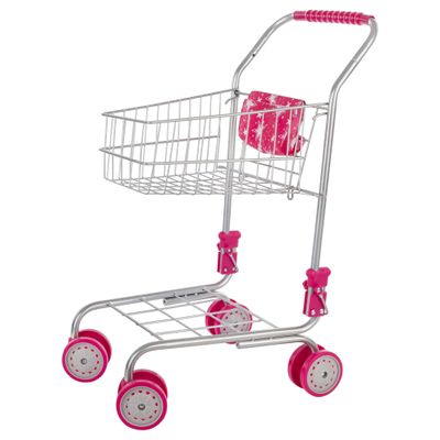 Idena 40250 Shopping Trolley, Pink/Silver