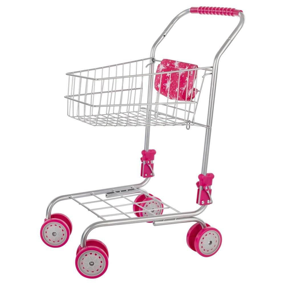 Idena 40250 Shopping Trolley, Pink/Silver