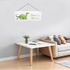 Personalized Dinosaur Sign, Cute Cartoon Art For Kids Room Custom Name Door Wall Decor, Floral Nursery Art Plate For Boys Room Girls Bedroom Little Man Cave view 3