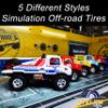 5 Set 1/64 Off Road Wheels and Tires Set, 1 64 Scale Wheels Large Trucks Off-Road Modified Tire with 5 Styles Rims(Tire Diameter 0.68in/17.2mm) (Silver Plated) view 2