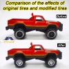 5 Set 1/64 Off Road Wheels and Tires Set, 1 64 Scale Wheels Large Trucks Off-Road Modified Tire with 5 Styles Rims(Tire Diameter 0.68in/17.2mm) (Silver Plated) view 3