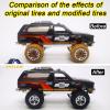 5 Set 1/64 Off Road Wheels and Tires Set, 1 64 Scale Wheels Large Trucks Off-Road Modified Tire with 5 Styles Rims(Tire Diameter 0.68in/17.2mm) (Silver Plated) view 4