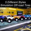 10 Set 1/64 Off Road Wheels, 1:64 Scale Wheels and Tires Set Large Trucks Off-Road Modified Tire with 5 Styles Rims(Tire Diameter 0.68in/17.2mm) (White) view 2
