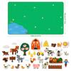 Farm Animals Felt Board Story Set for Toddlers, Preschool Learning Activity Kit with Sewn Hook Fasteners, Interactive Sensory Toys for Boys and Girls Birthday Gift - 4ft Flannel, 43 Pieces view 3