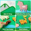 Farm Animals Felt Board Story Set for Toddlers, Preschool Learning Activity Kit with Sewn Hook Fasteners, Interactive Sensory Toys for Boys and Girls Birthday Gift - 4ft Flannel, 43 Pieces view 4