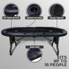 GUTSHOT Foldable Poker Table for 10 Players - Premium Soft-Padded Armrest, Individual Cup Holders, Portable Mat - Crafted with Durable Materials, Long-Lasting Poker Table (Black) view 4
