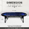GUTSHOT Foldable Poker Table for 10 Players - Premium Soft-Padded Armrest, Individual Cup Holders, Portable Mat - Crafted with Durable Materials, Long-Lasting Poker Table (Blue) view 2