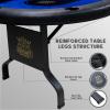 GUTSHOT Foldable Poker Table for 10 Players - Premium Soft-Padded Armrest, Individual Cup Holders, Portable Mat - Crafted with Durable Materials, Long-Lasting Poker Table (Blue) view 4