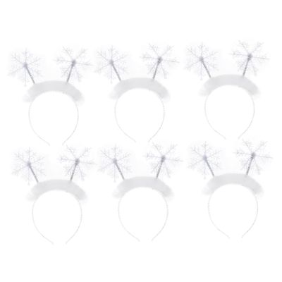 FRCOLOR 12pcs Christmas Snowflakes Hair Bands for Holiday Decorations Lightweight Headbands for Women and Girls Xmas Accessories for Parties and Festive Occasions