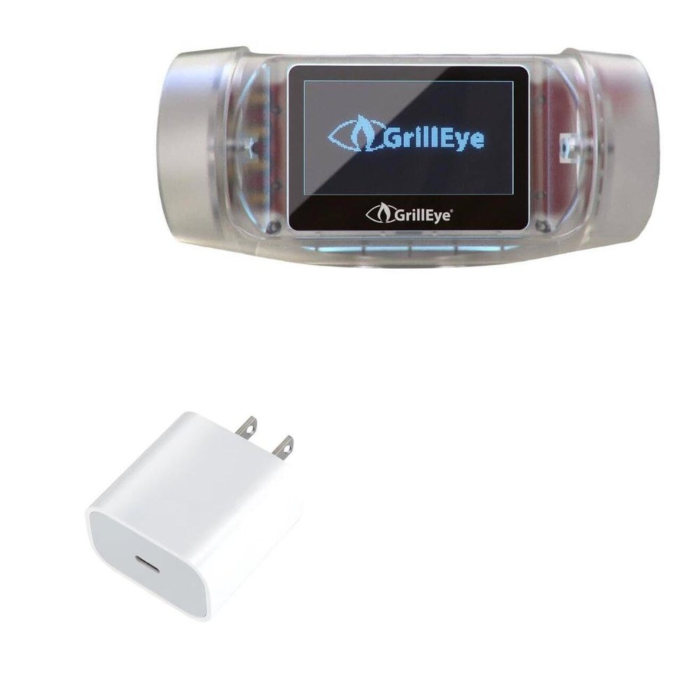 BoxWave Charger Compatible with GrillEye Max - PD GAN miniCube (30W), 30W Tiny PD GAN Type-C Wall Charger - Winter White