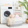 MINTWOOD Design 22in Extra Large Blanket Basket Holder Living Room, Rectangle Rope Woven Storage Basket with Handles for Laundry, Pool Towels, and Shoes, Dog Toy Organizer Bin Box, 3-Tone Light Gray view 2