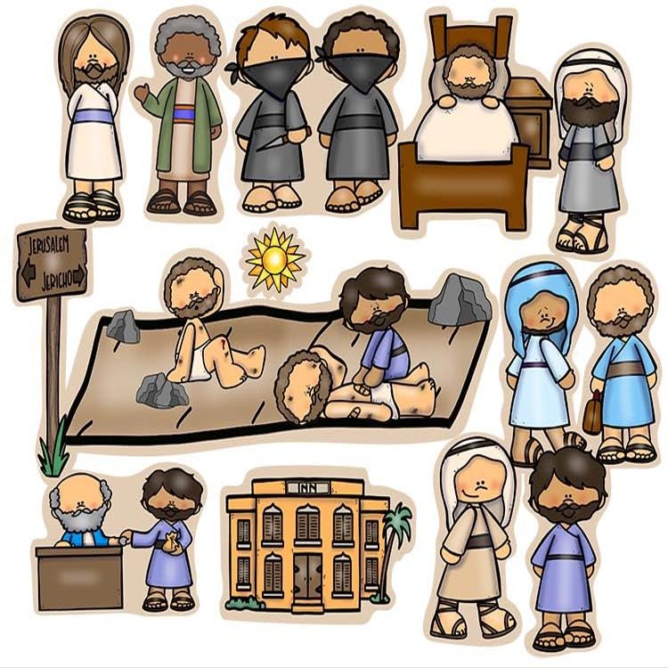 Story Time Felts Good Samaritan Bible Felt Board Figures New Testament Flannel (Felt Figures only)