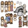 Raising Lazarus Bible Felt Board Figures New Testament Flannel Stories Kids view 1