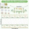 Chunnin Sage Green Gold Baby Shower Decorations Sage Green Oh Baby Banner Paper Lanterns Tissue Pom Poms Eucalyptus Leaf Tablecloth for Boy Girl Gender Reveal Boho Greenery Party Supplies view 2