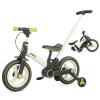 JMMD 6 in 1 Toddler Bike with Push Handle for Kids 18-60 Months, 12" Foldable Balance Bike with Training Wheels, Pedals, Brakes, Kickstand, Push Tricycle Toddler Gift & Toys for Boy & Girl view 1