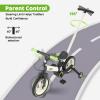 JMMD 6 in 1 Toddler Bike with Push Handle for Kids 18-60 Months, 12" Foldable Balance Bike with Training Wheels, Pedals, Brakes, Kickstand, Push Tricycle Toddler Gift & Toys for Boy & Girl view 3