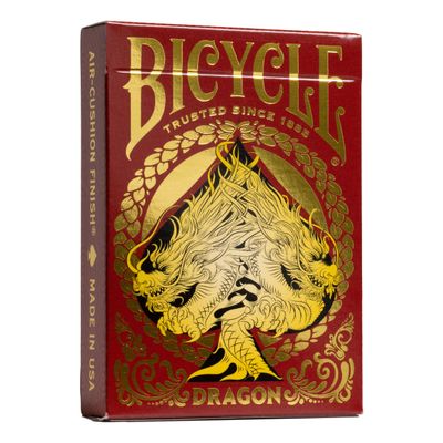 Bicycle Red Dragon Gold Foil Premium Playing Cards, 1 Deck