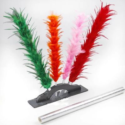 MOMOMAGE Color Changing Feather Duster Wand Appearing Color Change Flower Magic Tricks Stage Magic Wand Magic Illusion Gimmick Props for Magicians