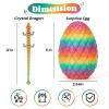 TBOLINE 12" 3D Printed Dragon Egg, Christmas Stocking Stuffers for Kids Boys, Cool 3D Printer Articulated Crystal Dragon Toy for Boys Kid Teen, Animals Fidget Toy Dinosaur Eggs for 5-7 4-6 8-12 view 4