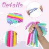 40 PCS Stretchy Fidget Toy,Colorful Stretchy Strings Fidget Toy,Sensory Stress Fidget Toys for Kids and Adults Relaxing,Goodie Bag Fillers,Party Favor view 3