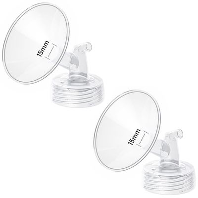 2pcs 15mm Flange Compatible with Spectra S1 S2 9 Plus Synergy Gold Ameda MYA Motif Luna Breast Pump, Replacement to Spectra Pump Parts, Breast Pump Shields 15mm Replace S1 S2 Parts