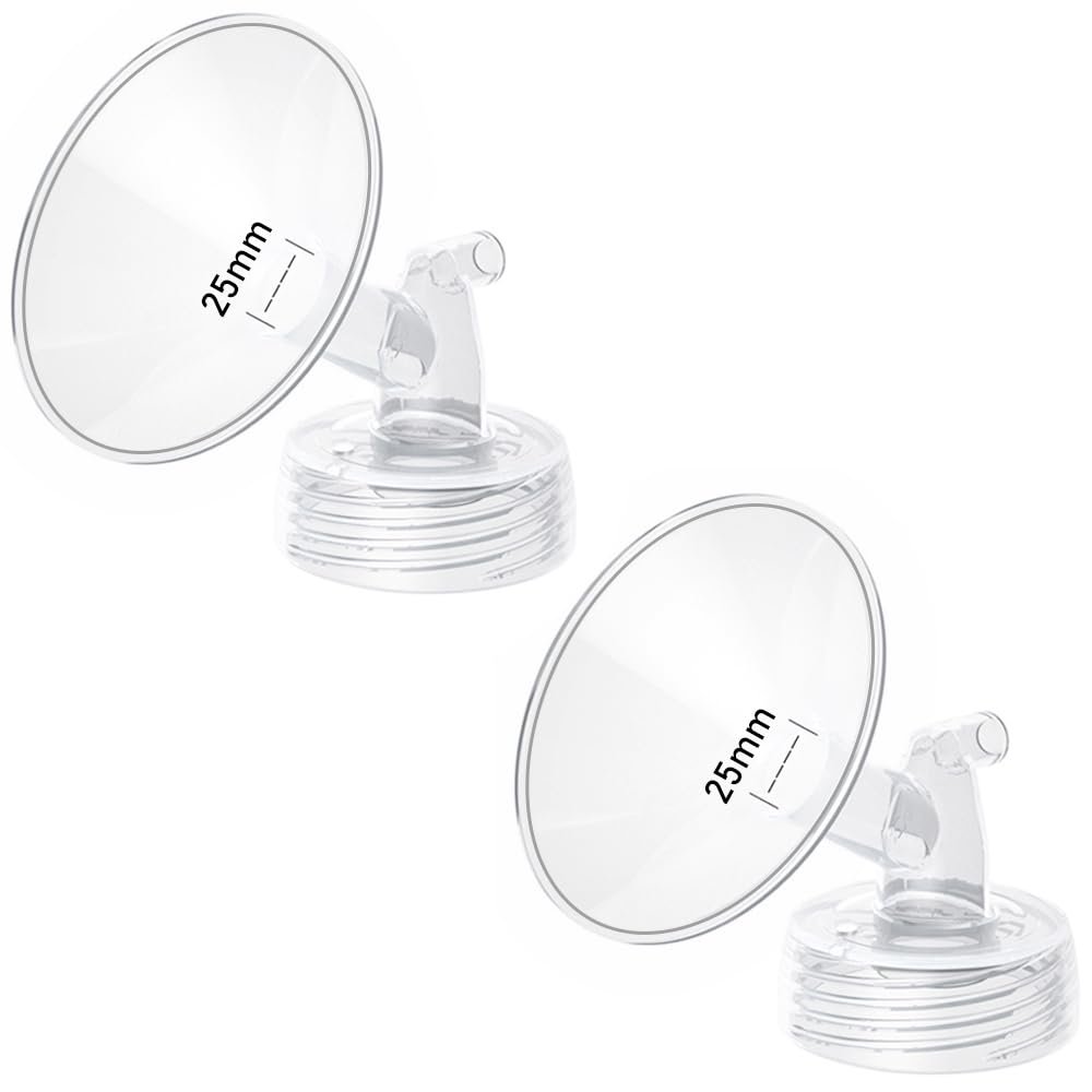 2pcs 25mm Flange Compatible with Spectra S1 S2 9 Plus Synergy Gold Ameda MYA Motif Luna Breast Pump, Replacement to Spectra Pump Parts, Breast Pump Shields 25mm Replace S1 S2 Parts