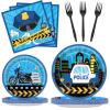 100 Pcs Police Party Plates and Napkins Party Supplies Police Birthday Party Tableware Set Police Officer and Car Party Decorations Favors for Police Theme Party Serves 25 view 1