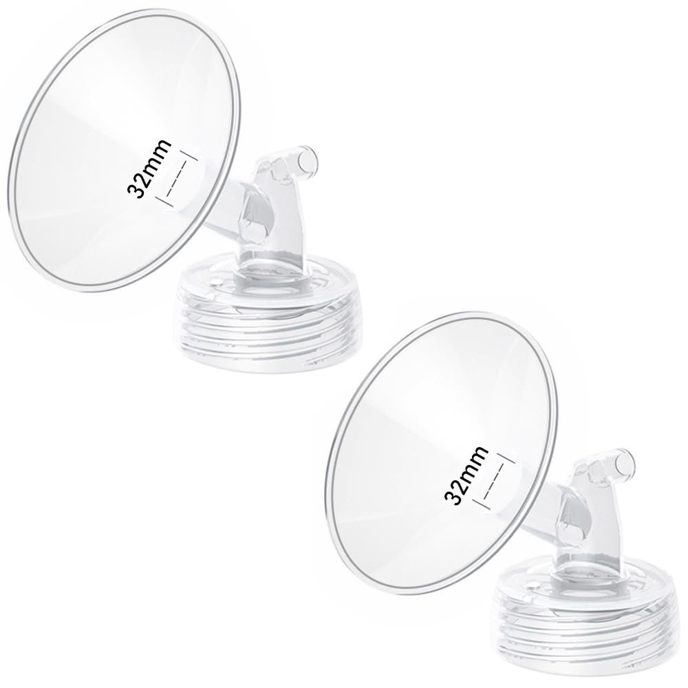 2pcs 32mm Flange Compatible with Spectra S1 S2 9 Plus Synergy Gold Ameda MYA Motif Luna Breast Pump, Replacement to Spectra Pump Parts, Breast Pump Shields 32mm Replace S1 S2 Parts