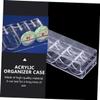 Mikinona Creative Poker Chips Organizer Transparent Acrylic Storage Box with Lid for Chips Game and Parties Space-Saving Design to Keep Your Poker Tidy and Protected view 4