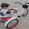 Folding Toddler Pedal Tricycle for Aged 3-10 Years Old,Children Large Tricycle with Rear Push Rod and armrest,Tandem Rickshaw trikes with Large Rear seat,3 Wheeled Cruiser Bike view 3
