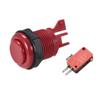 POWTAXBJGD 27mm Mounting Hole Momentary Gaming Push Button Switch with Micro Switch for Arcade Video Games Red 6 Pcs view 2