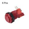 POWTAXBJGD 27mm Mounting Hole Momentary Gaming Push Button Switch with Micro Switch for Arcade Video Games Red 6 Pcs view 4
