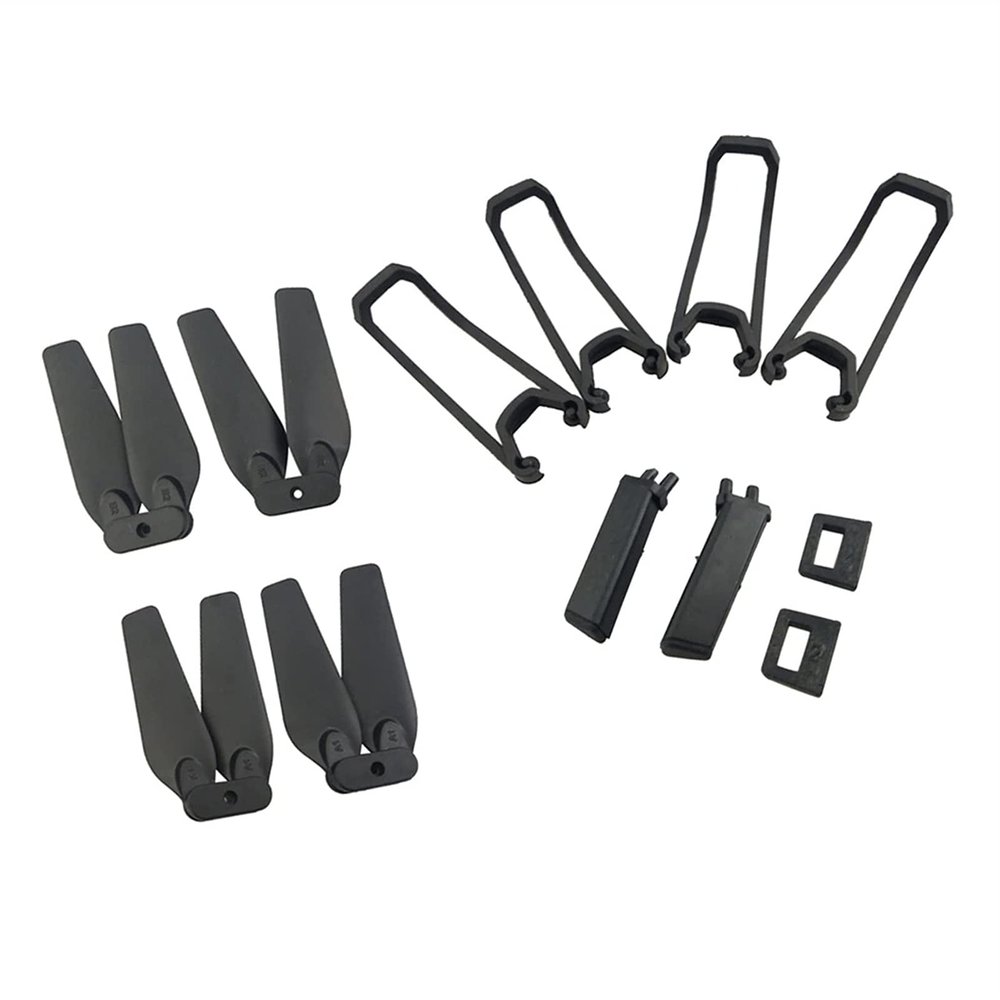 VERBANA 1 Set E58 RC Drone Folding Propeller Blade Guard with Landing Gear Kit for E58 RC Drone Quadcopter Accessories