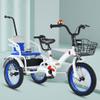 Folding Toddler trikes with Parent Handle,3-10 Years Tandem tricycles with Rear Passenger seat,Height Adjustable Saddle with armrest,3 Wheeler Pedal Rickshaw trikes with Pneumatic tire Spoke Wheel view 1