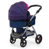 Bayer Design 17554AA City Max Doll Pram with Bag, Height Adjustable, Front Swivel Castors, Convertible to Buggy with Integrated Basket view 2