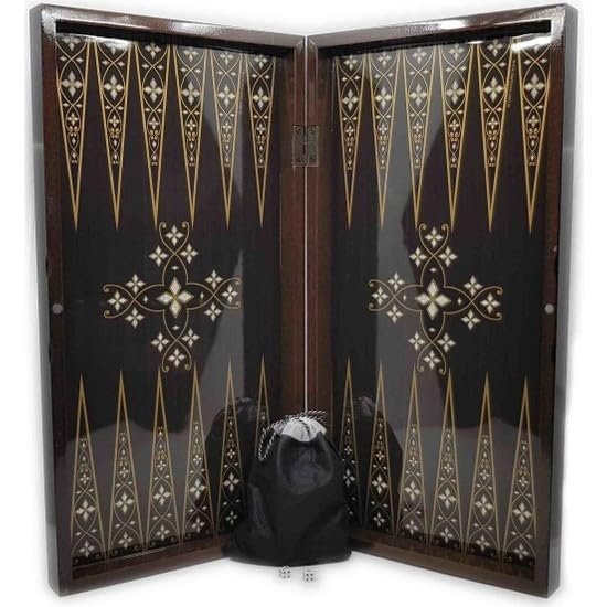 19" inch Backgammon Board Set for Adults X Large Wooden Game Board Handmade Game Sets and Pieces - Gift idea for Dad, Husband, Anniversary