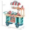 Kids Kitchen Food Stand with Play Food, Cashier Register, Accessories Ages 3- 6 view 2