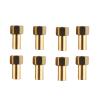 1/24 RC Hex Nut, Pack of 8 Gold Brass Wheel Nuts 1/24 RC Hex Nuts Set Wear RC Wheel Lock Nut Spare Parts RC Accessories Replacement Fit for SCX24 RC Model Car (8mm) view 1