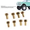 1/24 RC Hex Nut, Pack of 8 Gold Brass Wheel Nuts 1/24 RC Hex Nuts Set Wear RC Wheel Lock Nut Spare Parts RC Accessories Replacement Fit for SCX24 RC Model Car (8mm) view 2