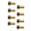 1/24 RC Hex Nut, Pack of 8 Gold Brass Wheel Nuts 1/24 RC Hex Nuts Set Wear RC Wheel Lock Nut Spare Parts RC Accessories Replacement Fit for SCX24 RC Model Car (8mm) view 3