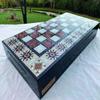 19"-in Luxury Backgammon Board Set for Adults X Large Wooden Game Board Handmade Game Sets and Pieces - Gift idea for Dad, Husband view 4